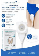 RATURISH Wearable Urine Collector for Women | Soft Silicone Reusable Leakproof Urine Collection Bag | Adjustable & Comfortable Fit | Portable Washable Female Urine Collector | Odour - Free 1L & 2L Bags | White/Grey/Blue | for Women