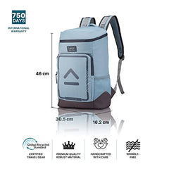 uppercase 23L Tall Boy Laptop Backpack| up to 15'' | 3x More Water Resistant Sustainable Office Bag | College Bag/Travel Bag for Men & Women | 750 Days Warranty (Black)