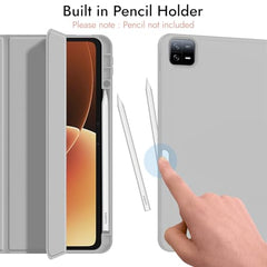 Robustrion Cover for Xiaomi Mi Pad 8/8 Pro/Xiaomi Pad 7/7 Pro 11.2 inch Cover Case with [Pencil Holder], Trifold Flip Case Cover for Xiaomi Pad 7/8 Cover [Auto Sleep Wake] - Black