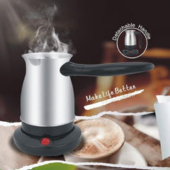 ARROM Elegant Electric Turkish Coffee Maker, 600ml Stainless Steel Kettle, Tea, Cofee, Milk, Melted Butter, Water Boiler with Power Switch, Cofee Maker Pot