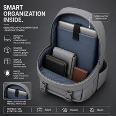 GadgetBite Zenith 32 Litre Laptop Bag with 15.6 Inch Laptop Compartment and Organiser Pocket for Men Women Boys Office College and Travel with Bottle Pocket Laptop Backpack - Black (Grey)
