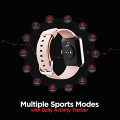 boAt Storm Call 3 w/TBT Navigation, Daily Activity Tracker, DIY Watch Face Studio,700+ Active Modes, 1.83" (4.6 cm) HD Display Fitness Smart Watch for Men & Women(Black Metal)