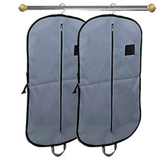 Kuber Industries Non Woven Foldable Men's Coat Blazer Suit Cover|Zipper Closure with Small Window|Sturdy Hook & Durable Handle|Size 94 x 61 x 1 CM|Pack of 3 (Black) -CTKTC041367
