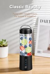 Juicer for Home ^ Lacossi Juicer Mixer Grinder with 1500mAh Battery, 6 Blades 3Gears Fast Blending, 2-Jar Capacity (400ml*2) | 40 Watts Bullet Rechargeable Portable Personal Juicer