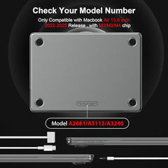 EooCoo Case for MacBook Air 13.6" Cover M5 M4 M3 M2 2026-2022 Light & Thin