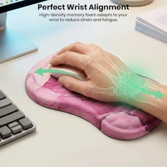 TECPHILE Mouse Pad Wrist Support with Massage Design, Ergonomic Dog Paw Mouse Mat, Pain Relief Memory Foam, Anti-Slip PU Base, Cushion Mousepad Wrist Rest for Gaming, Home, Office, Laptop, Computer