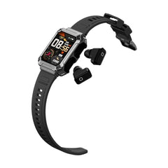 WatchOut WearPods Smartwatch with Wireless Earbuds, GPS Fitness Tracker, Music Storage, Heart Rate, Always-on HD Display, Best Headphones & Smart Watch in one Gift (Orange Army)