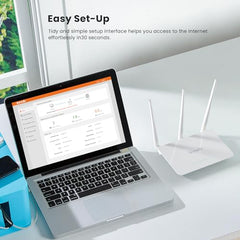 Tenda F3 300Mbps Wi-Fi Router, Easy Setup, WPS Button, Parental Control, Bandwidth Control, Wi-Fi Schedule, with 3 * 5dBi High Power External Antennas (White, N300 F3)