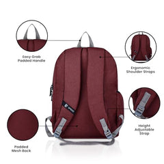 Spenz Saffron Mini Laptop Casual Backpack for Office School & College | Bag for Men & Women(Grey)