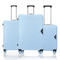 HRX Parabola 3-Piece Luggage Set Intergallcatic Grey Polypropylene Hard Shell Suitcase Set - Premium Travel Trolley Bags with 8 Spinner Wheels, Number Lock & Water Resistant Body