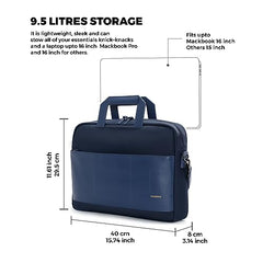 MOKOBARA Briefcase 15.6 Inch Laptop Bagt 9.5L Office Use Blue