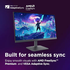 Lenovo LOQ 27Q-10 (Smartchoice) | 27" (68.5cm) QHD (2560x1440) IPS 180Hz Gaming Monitor | 0.5ms, HDR10 Compliance, AMD FreeSync, 99% sRGB, 2xHDMI 2.1 TMDS, 1xDP 1.4| Tilt | Lunar Grey | 68F3GACBIN