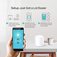 TP-Link Deco X20 Dual Band Next-Gen Wi-Fi 6 Mesh, AX1800 Whole Home WiFi System, Covers up to 5800 Sq. Ft,Replaces Routers and WiFi Extenders,Parental Control,Compatible with Alexa(3-Pack)(1800 mbps)