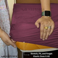 Vastrora 100% Waterproof Mattress Protector Queen Size 5x6 Ft | 60x72 in | Pee & Urine Proof Mattress Cover | Elastic All-Around | Terry Cotton Fitted Bed Cover | Noiseless, Breathable Bed Protector