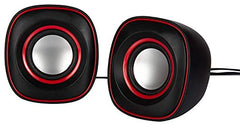 PremiumAV 2.0 USB Powered Speakers (Black) ‚ Compact Desktop Audio, Plug & Play, Compatible with Laptop, PC, Tablet, Smartphone, Home & Office Use