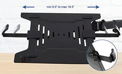 Jin Office Dual Monitor Stand Arm With Laptop Tray |Supports 13-32 inch Screen,3 year Warranty |9 kg Weight Cap. per Arm| Height Adjustable Monitor and Laptop Mount Arm| Tilt, Rotation, Swivel Feature