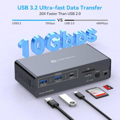 VEDINDUST LAN Splitter 1 to 4 1000 Mbps Aluminium LAN Switch Network Switch LAN Distributor Gigabit Ethernet Switch for Computers, Hubs, Switches, Router, Set-Top Box (with USB-C Power Cable)