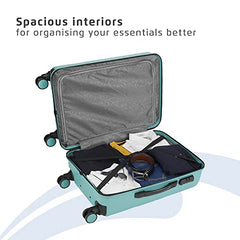 Safari 3Pc Polycarbonate Persia Set-55+65+77 Cms Small, Medium & Large Size (Cabin & Check-in) 8 Wheels Luggage/Speed_Wheel Suitcase/Trolleys (Pearl Blue)