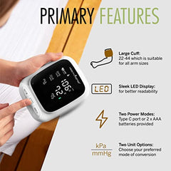 HealthSense Heart-Mate BP144 Upper Arm Automatic Digital Talking Blood Pressure Monitor, Heart Rate Machine & Pulse Checking meter for Accurate Home Monitoring with 1 Year Warranty, Batteries Included (White)