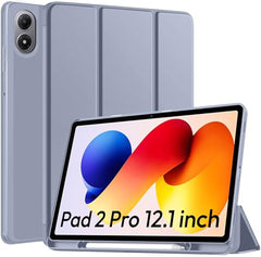 Robustrion Cover for Redmi Pad 2 Pro 12.1 inch Cover Case with Pencil Holder, Trifold Cover Case for Redmi Pad 2 Pro 5G Tablet Cover [Auto Sleep Wake Support] - Black