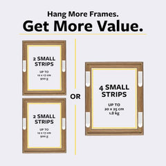 Command Small pack of 4 Pairs Picture Hanging Foam Strips, White,Form