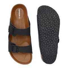 Centrino Sandals for Men | Berkin-Style Slip-On Casual Sandal with Open Toe Design |Lightweight On-Grip Sole for Outdoor Wear|Men Open Toe Buckle Strap Sandals| Summer Slip-On Slipper|Perfect For Monsoon Rainy Season NAVY 13 UK(7313)
