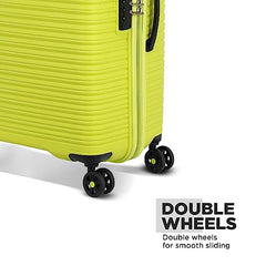 American Tourister Liftoff+ with TSA Lock & 8 Wheel, 3Pc Set (Small +Medium +Large) Hard PP Check-in Suitcase for Travel/Trolley Bag for Travel/Travel Bag with Double Wheel - Spa Blue