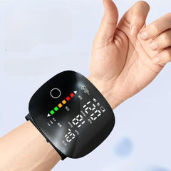 JEJDA Automatic Digital Wrist Blood Pressure monitor with Large LCD Screen, Pulse & Heart Rate Tracking, Adjustable Comfortable Cuff for Easy Home Monitoring