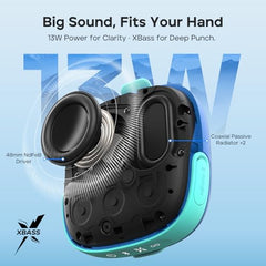 Tribit StormBox Micro 3 Bluetooth Speaker, 13W, IP68, 24H Playtime, Black | XBass, Carry Strap, Magnetic Mount, Bluetooth 6.0, Custom EQ, Built-in Mic, Stereo TWS Pairing, Outdoor, Cycling, Type-C