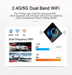 MANYCAST® Mini PC with DDR3 2 GB RAM 16 GB ROM, Android 10.0, RK3318 Quad-Core 64bit Cortex-A53, WiFi 2.4 Ghz,