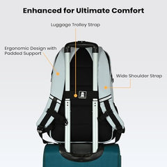HOT SHOT QUANTUM_1355| 35 L unisex laptop backpack |15.6 inch|Detachable Key Ring,|Trolley sleeve|laptop bag for men|office & college|bag for men & women