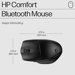 HP 480 Comfort Bluetooth Mouse/24 Months Battery Life/Upto 4000 dpi Multi Surface Tracking/AES 128 bits encryption