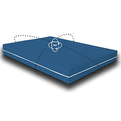 HOMEKART Premium Cotton 220TC 78 x 72 x 8 King Size Double Bed Mattress Cover Protector with Zip/Chain|Provides All Around Protection - 1 pc Multicolor (Grey, 78 x 72 x 8)