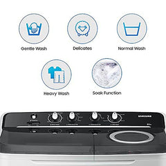 Samsung 10.5 kg, 5 star, Semi-Automatic Top Load Washing Machine (WT10C4260GG/TL, Air Turbo Drying, Light Gray,)
