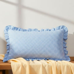 Sleepy Threads Pink Pillow Covers - Set of 2 | 27 x 18 Inch | Rectangular Checkered 220 TC Pillow Cases | Soft & Breathable with Envelope Closure | Throw Pillow Case for Sofa, Living Room, Bedroom