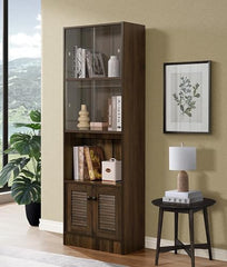 DeckUp Noordin Book Shelf and Display Unit (Walnut, Matte Finish)