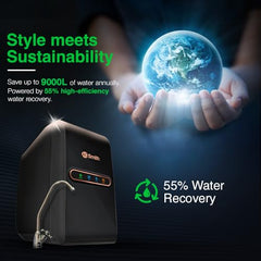AO Smith Z2+ Luxe (Midnight Black) RO Under sink Water Purifier | UTC | 7-Stage Purification | 2x Water Savings | Goodness of Copper