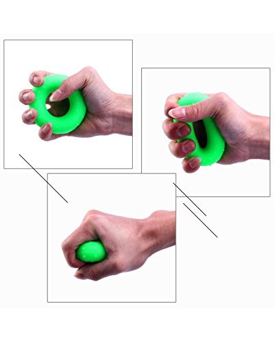 SYGA Pack of 4 Foam Sponge Hand Grip - Finger Hand Grip Ring Exerciser Strengthener Finger Stretcher Exercisor