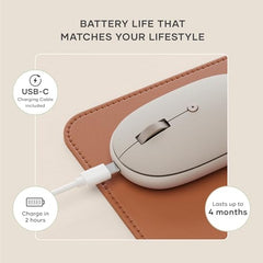 SATECHI OntheGo Bluetooth Mouse, Connect Up to 3 Devices, for Laptop, Black