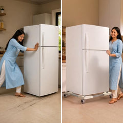 Corvids Adjustable Washing Machine Stand with 25mm Stainless Steel Tube | 2-Year Warranty | Refrigerator, Air Cooler & Dishwasher Trolley, 360° Rotating Lockable Wheels, 150 KG Capacity (Grey)