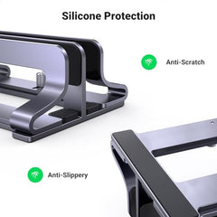 UGREEN Vertical Laptop Stand, Dual Slot Aluminum Holder