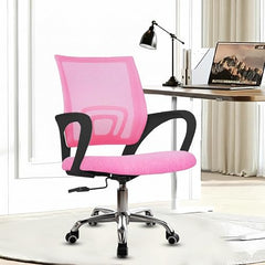 Casa Copenhagen Mesh Mid Back Office/Study/Computer/Revolving/Desk Chair for Work from Home -Metal Base, Height Adjustable Seat - Grey Milange & Black Handle