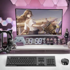 Beego Ergonomic Computer Keyboard Stand Holder Clear Acrylic Keyboard Riser Tilted Keyboard Holder Keyboard Tray with Lightpink Non-Slip Strip for Easy Typing at Home School Office Desk Accessories
