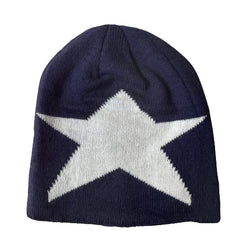 MOMISY Kids Winter Hat and Scarf Set, 2Pcs Warm Knit Beanie Cap and Scarf for 5-10 Years Old (Navy Blue)