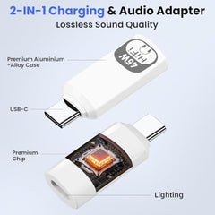 Verilux® Lighting to Type C Earphone Converter with Aluminum Alloy Housing