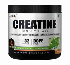 AS-IT-IS ATOM Creatine Monohydrate 100g - 32 Servings |Blue Razz Flavour