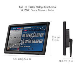 ViewSonic TD2223-2 | 55.88 Cm (22") Touch Monitor 10-Point Touch| 7H Hardness | IR Touch Tech| 75Hz | Dual Speaker| USB, HDMI, DVI, VGA