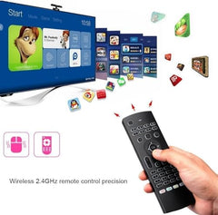 ETZIN Mini Wireless Keyboard,H20 with Touchpad, Colorful Backlit Small Wireless Keyb-oard,Full Size Touchpad, Handheld IR Remote Keyboard for Android TV Box Windows etc (EPL-600KM)
