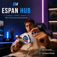 Espanan Hub TL16 Mobile Phone Cooler Fan, Back Clip Radiator Cooling Fan with USB Cable, Portable Phone Cooling Fan for Gaming, Live Streaming & Long Mobile Use