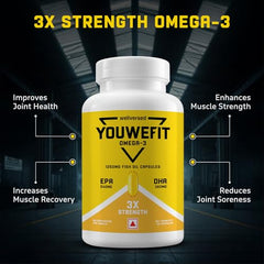 Wellcore Creatine with Omega 3 Capsules Triple Strength (Creatine 122g Fruit Fusion & 30 Capsules Omega) | 1250mg Triple Strength | EPA + DHA | Enhanced Muscle Strength |